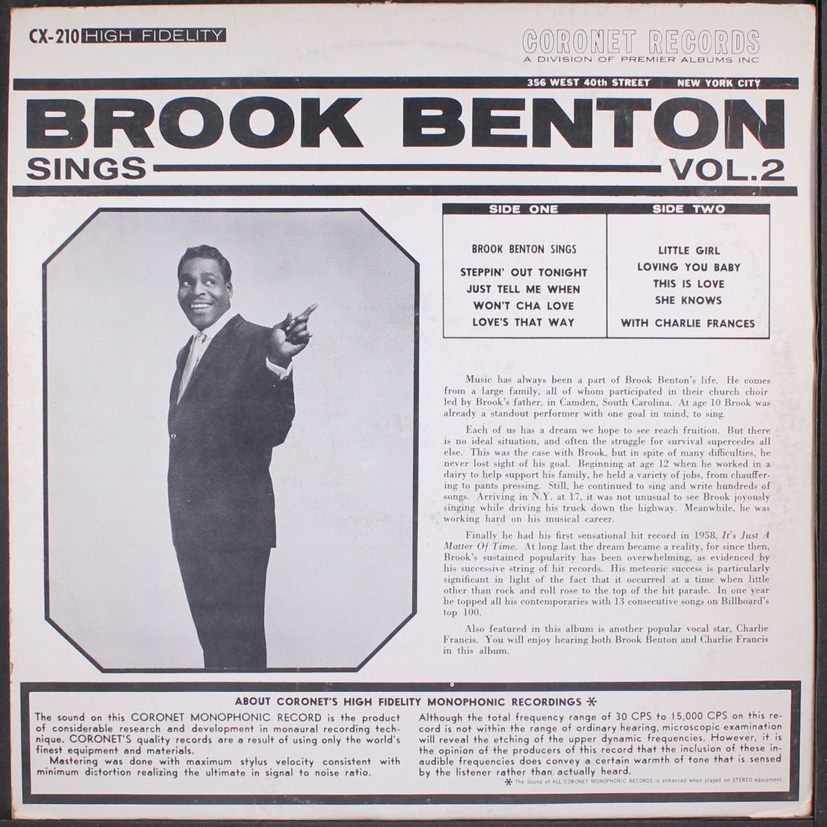 sings by BROOK BENTON