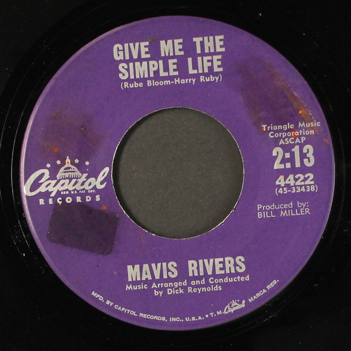 at sundown / give me the simple life by MAVIS RIVERS