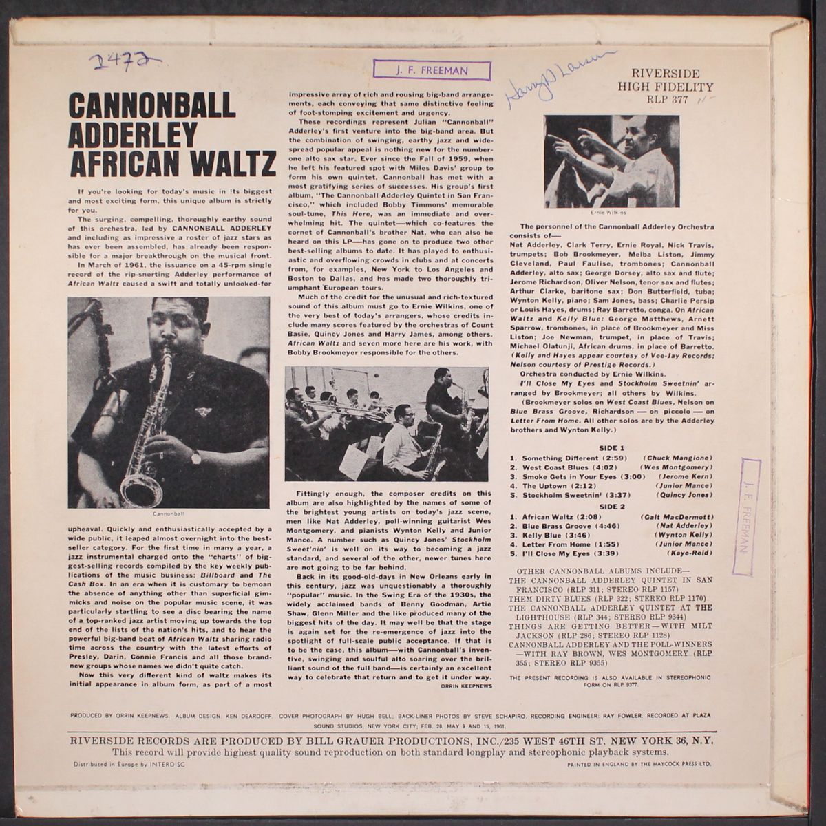 african waltz by CANNONBALL ADDERLEY