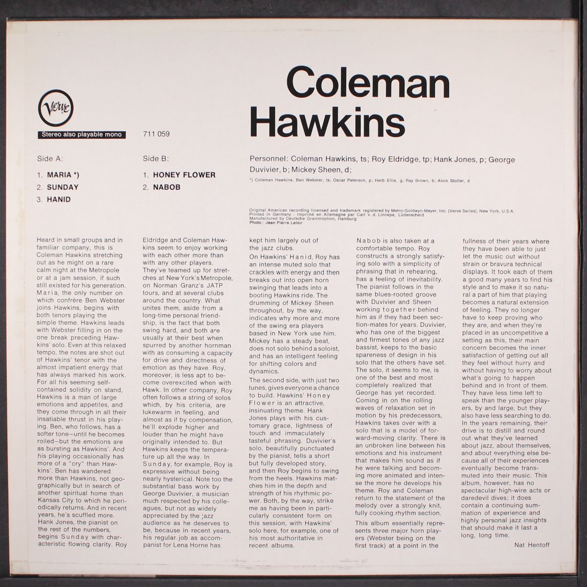 coleman hawkins by COLEMAN HAWKINS