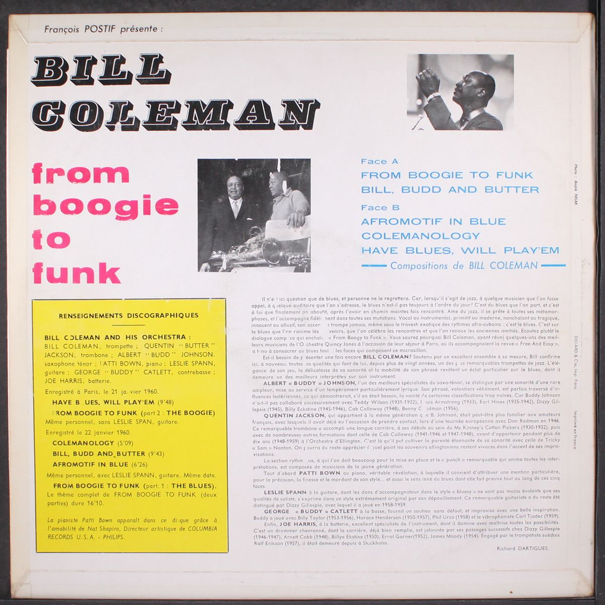 from boogie to funk by BILL COLEMAN