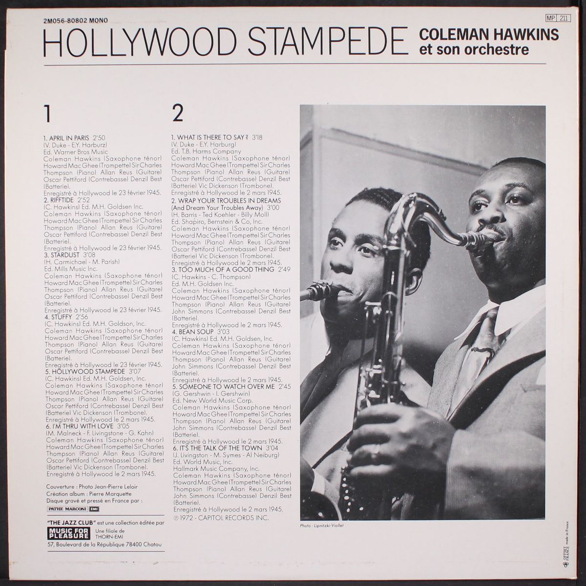 hollywood stampede by COLEMAN HAWKINS
