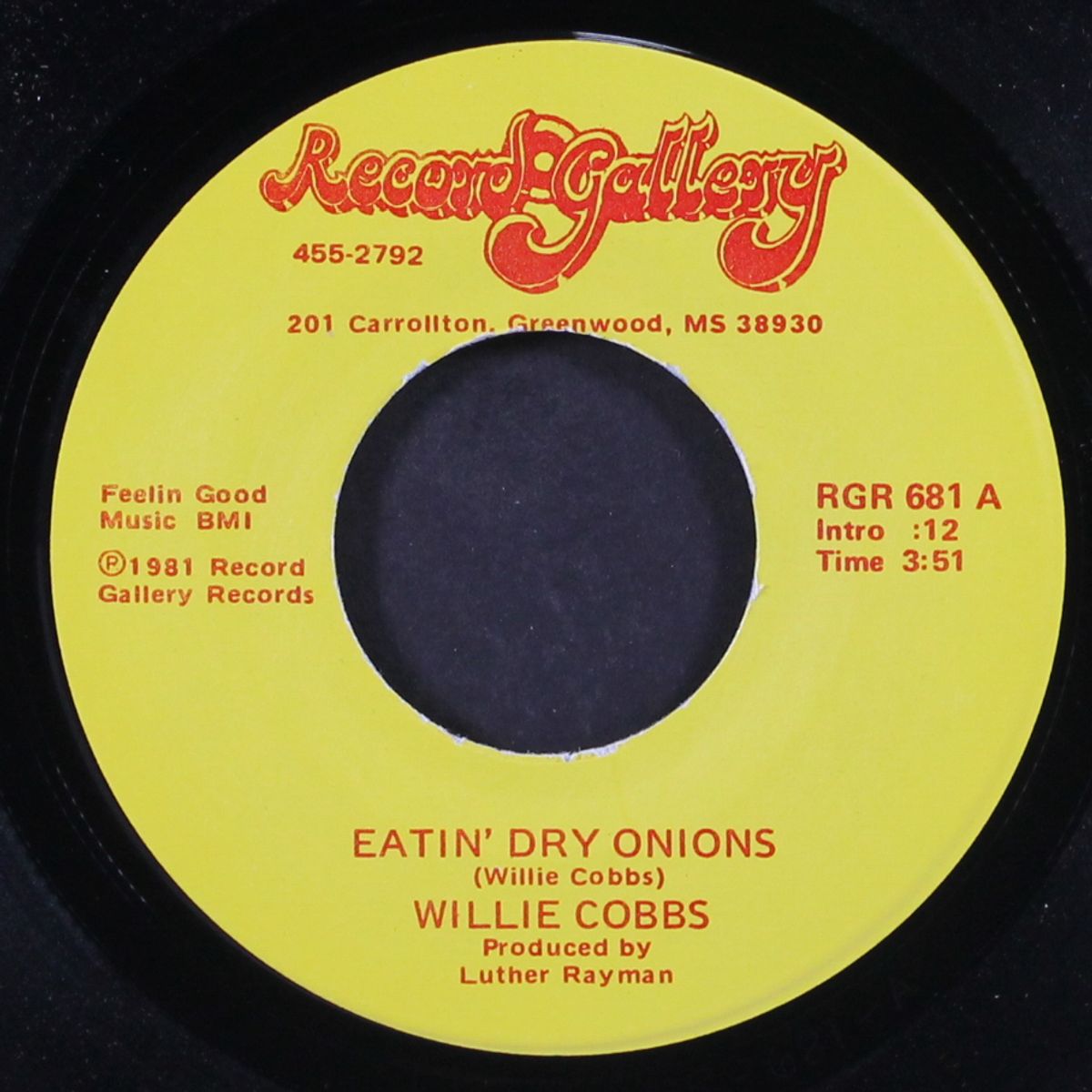 eatin' dry onions / you know i love you by WILLIE COBBS