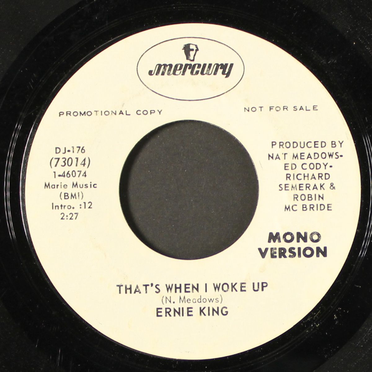that's when i woke up by ERNIE KING