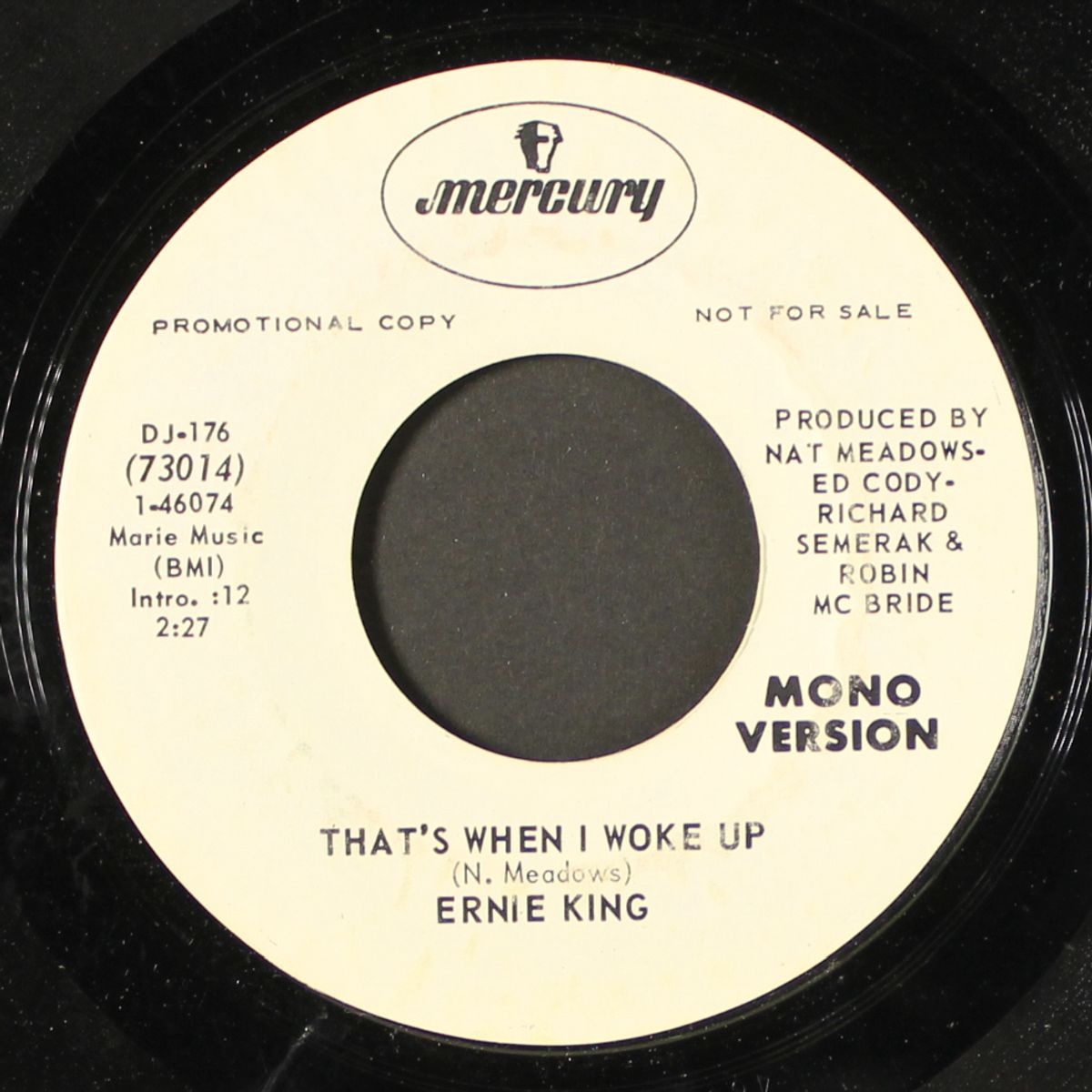 that's when i woke up by ERNIE KING