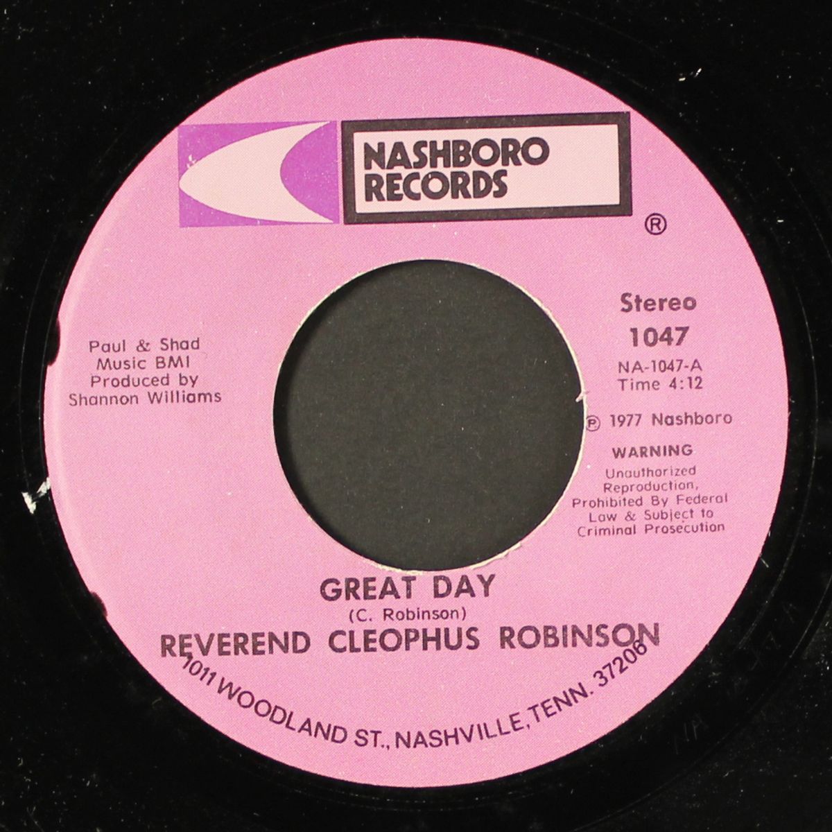 great day by REV. CLEOPHUS ROBINSON