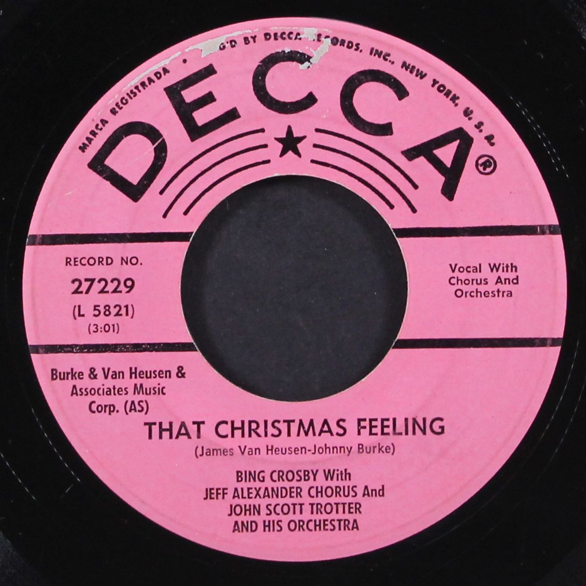 that christmas feeling / silver bells by BING CROSBY