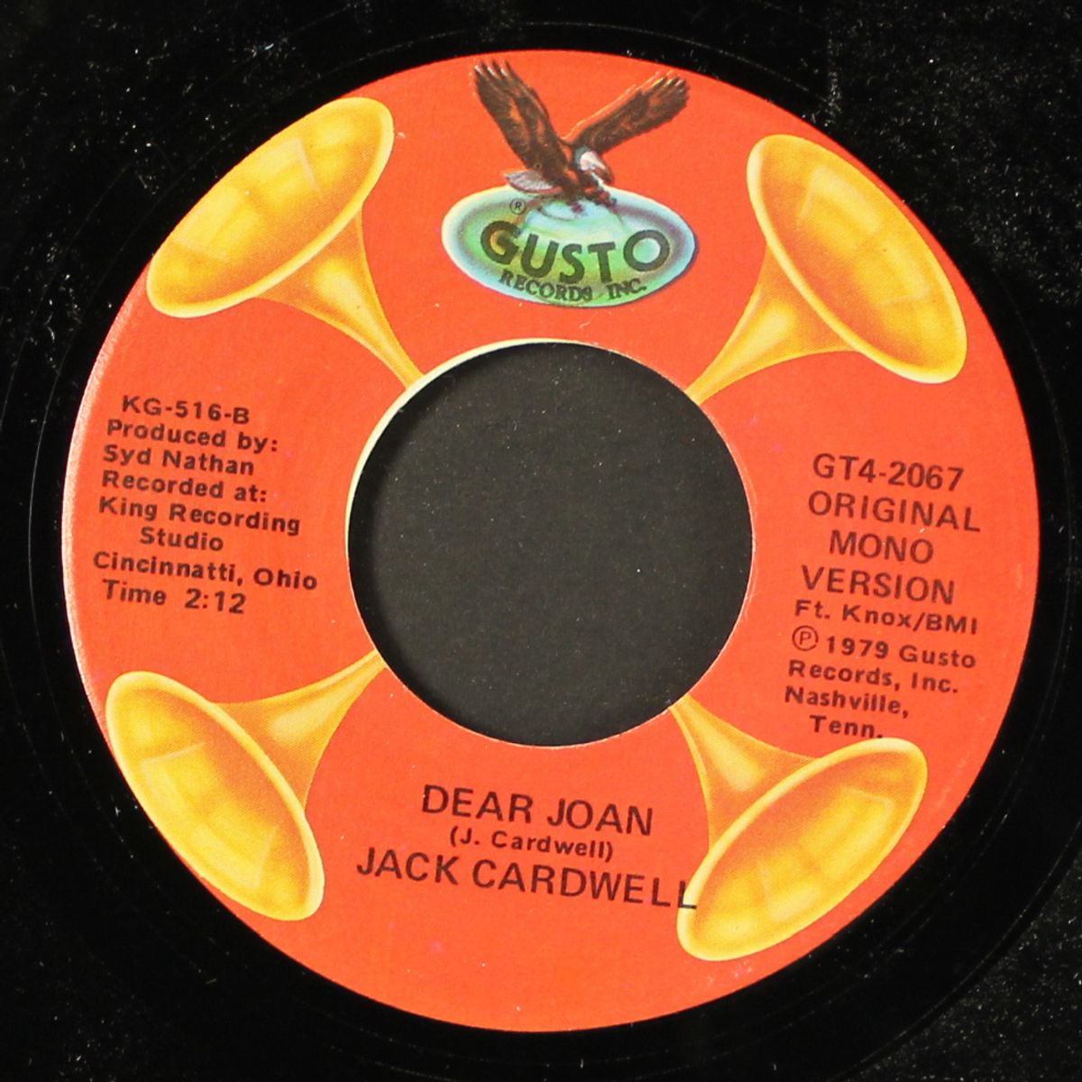 the death of hank williams / dear joan by JACK CARDWELL