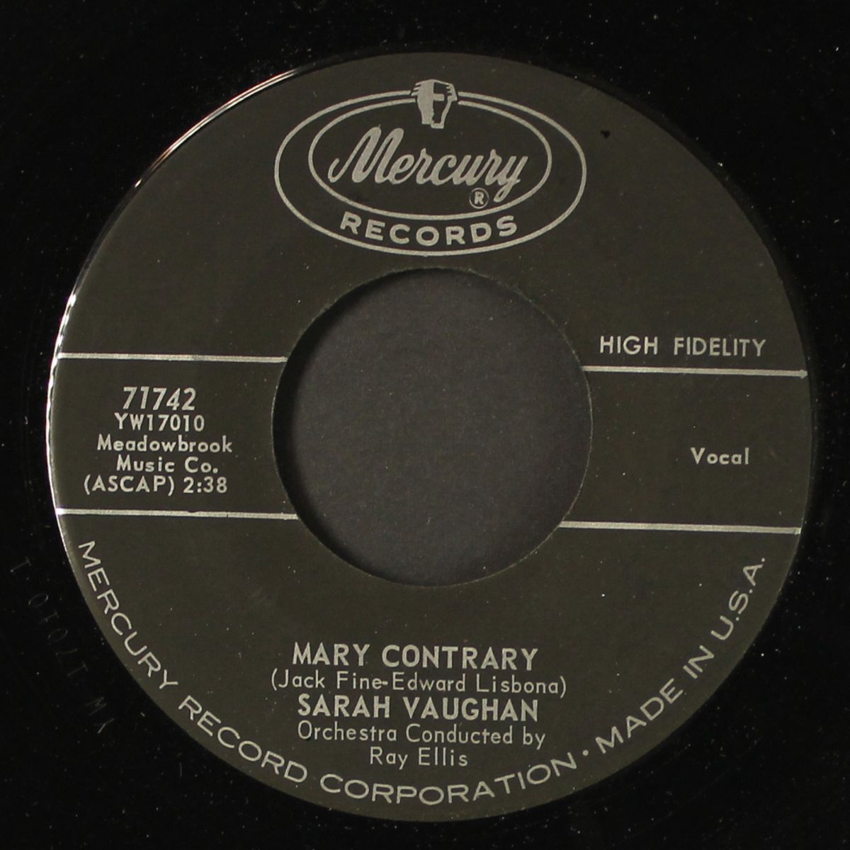 mary contrary / if you are but a dream by SARAH VAUGHAN