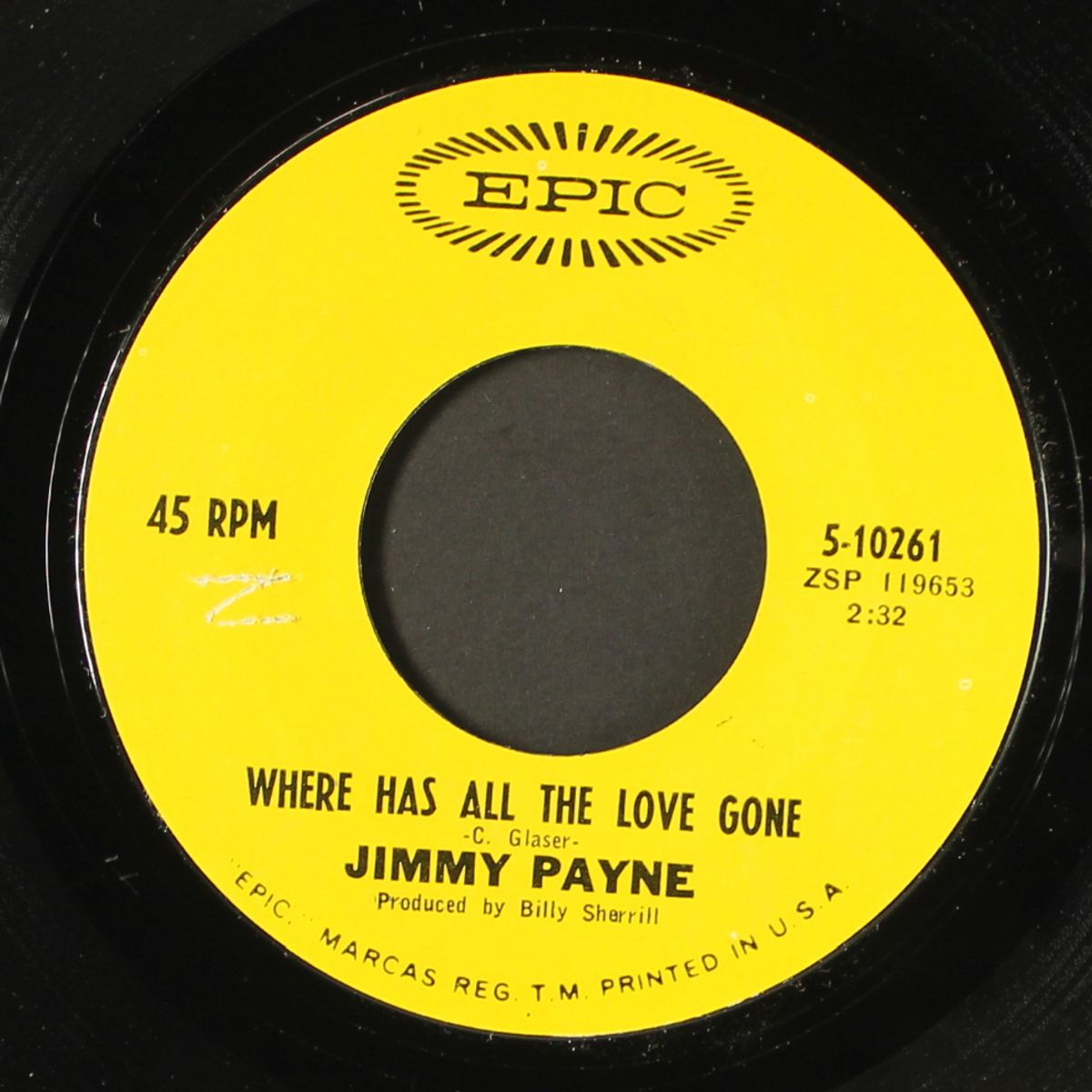 where has all the love gone / he will break your heart by JIMMY PAYNE
