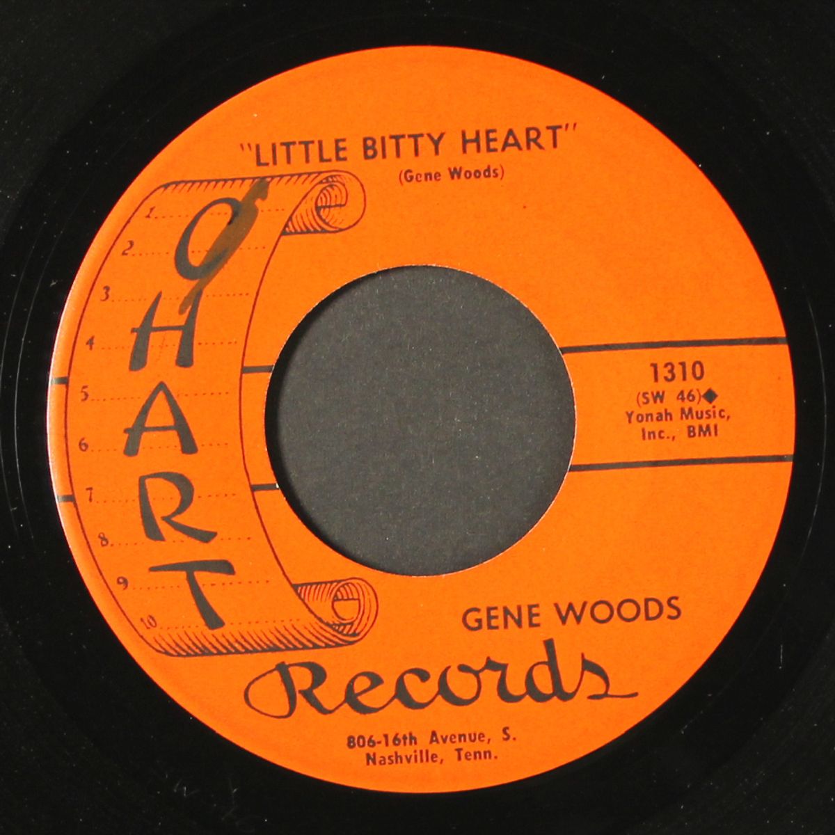 the happy side of loneliness / little bitty heart by GENE WOODS