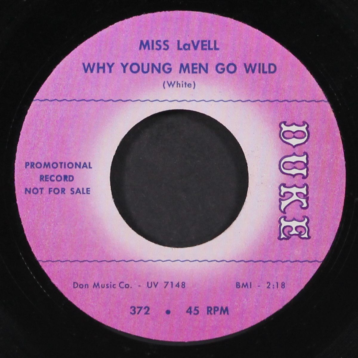 why young men go wild / run to you by MISS LAVELL