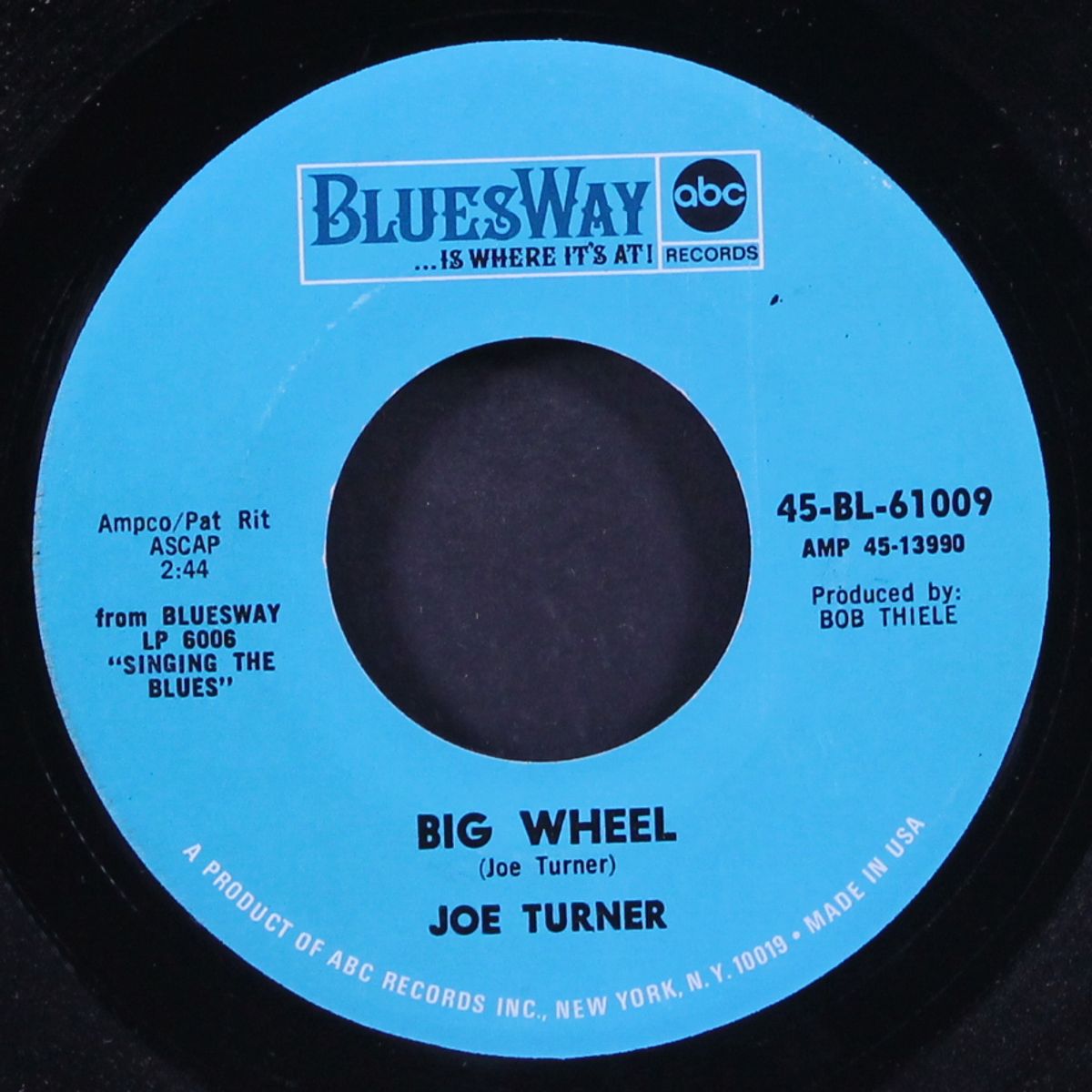 big wheel / bluer than blue by JOE TURNER