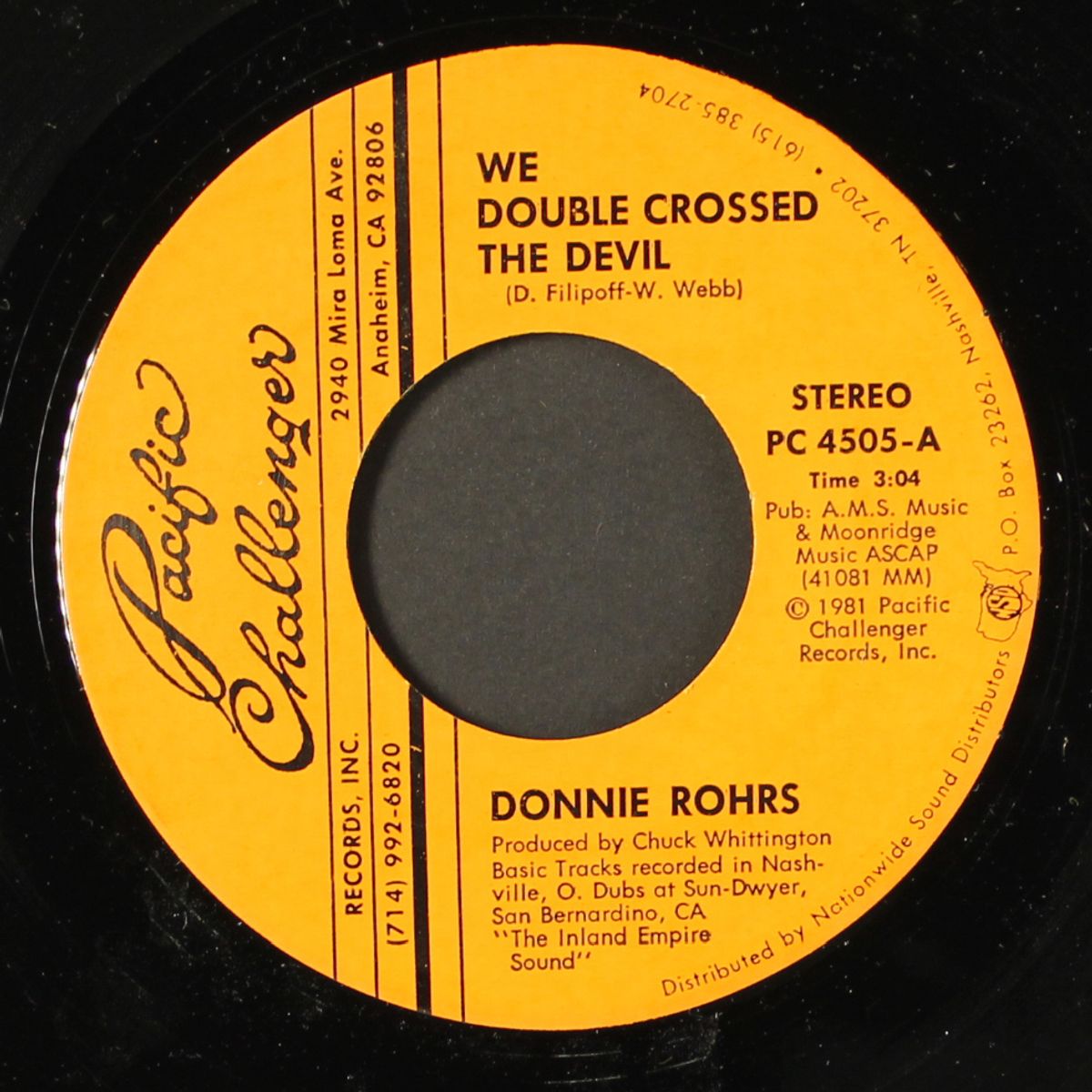 we double crossed the devil by DONNIE ROHRS
