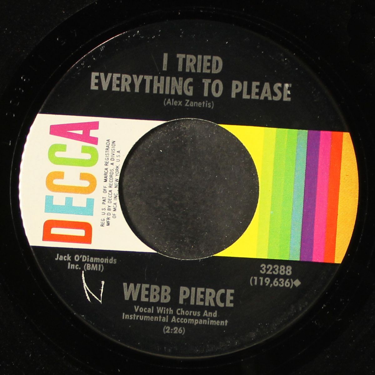 saturday night / i tried everything to please by WEBB PIERCE