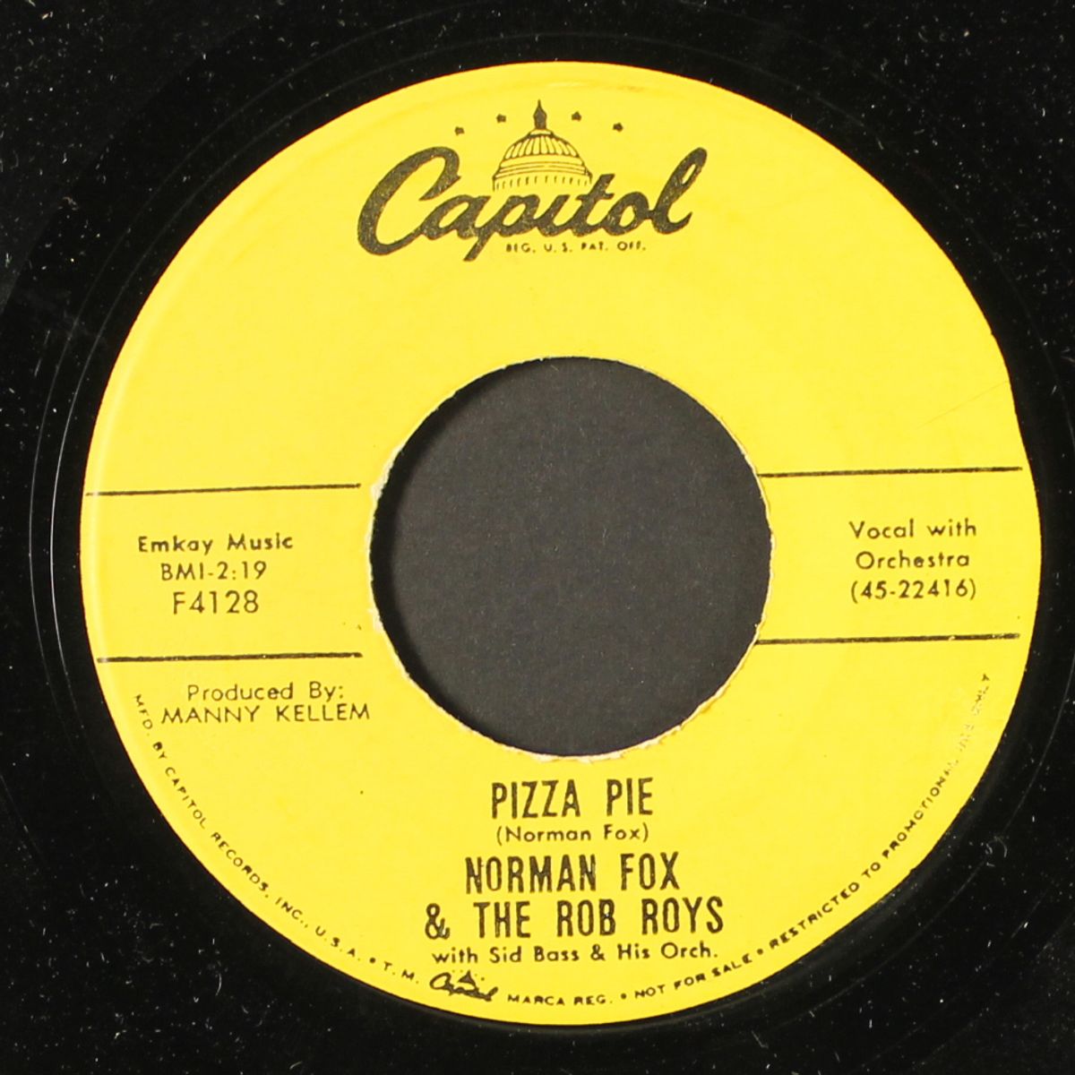 pizza pie / dream girl by NORMAN FOX & ROB ROYS