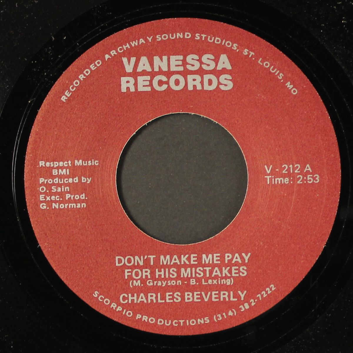 don't make me pay for his mistakes by CHARLES BEVERLY