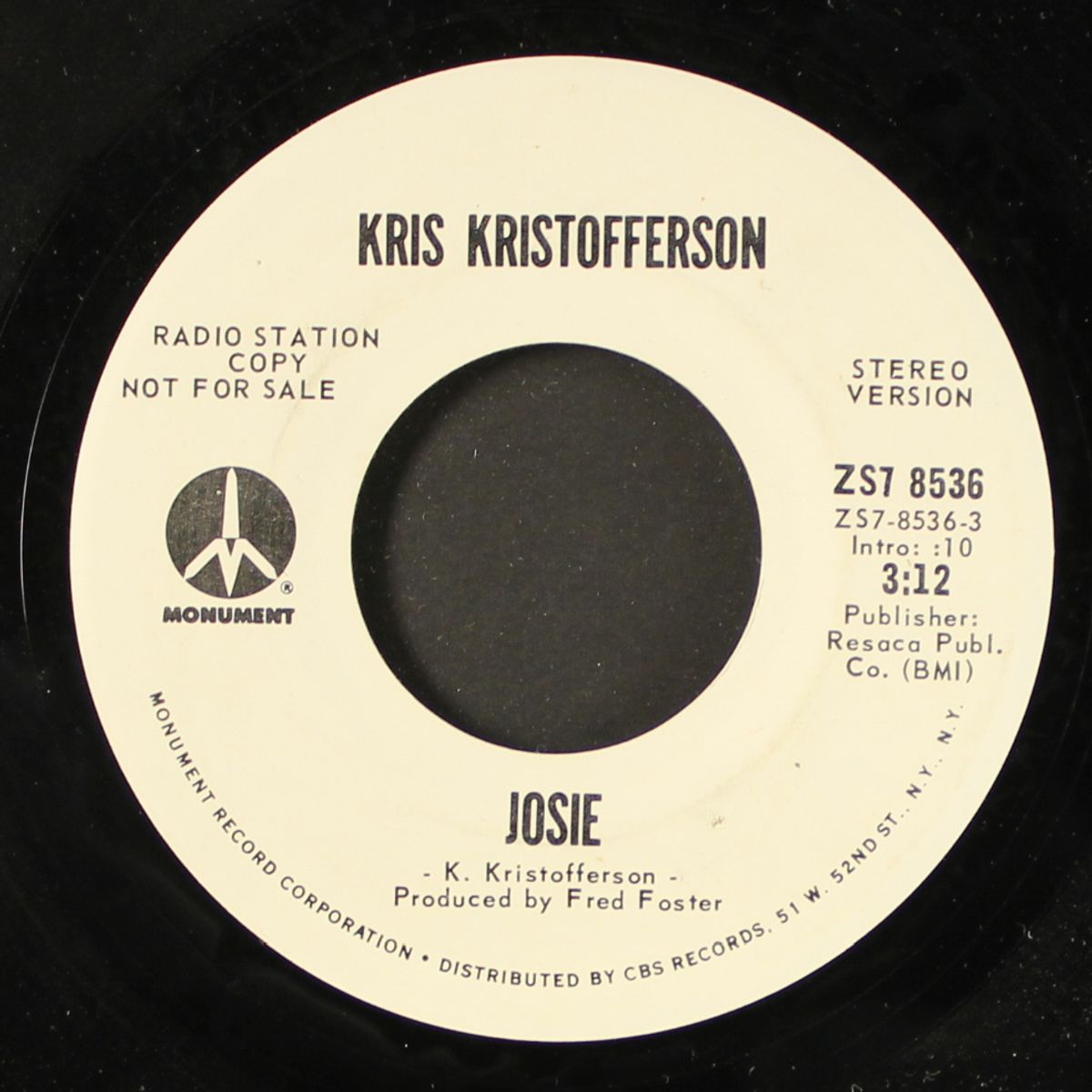 josie / mono by KRIS KRISTOFFERSON