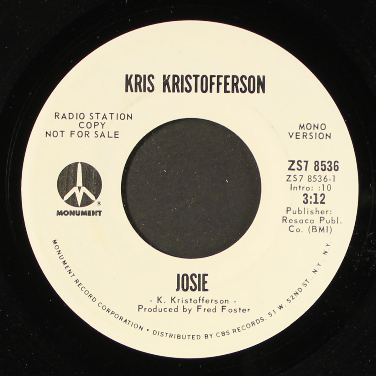 josie / mono by KRIS KRISTOFFERSON