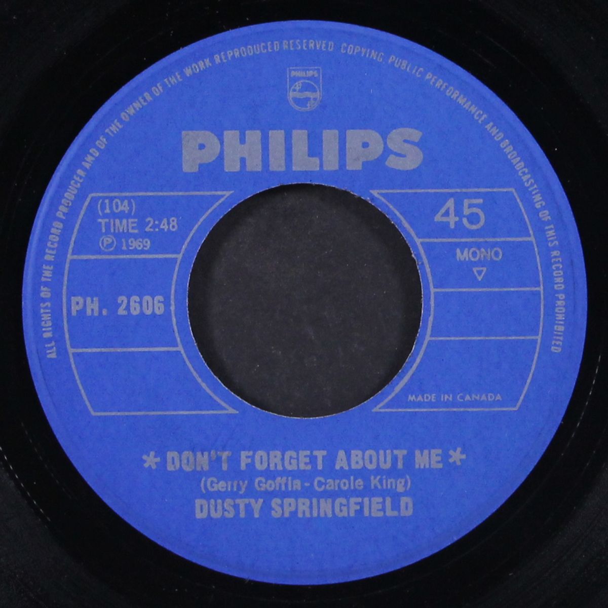 don't forget about me / breakfast in bed by DUSTY SPRINGFIELD