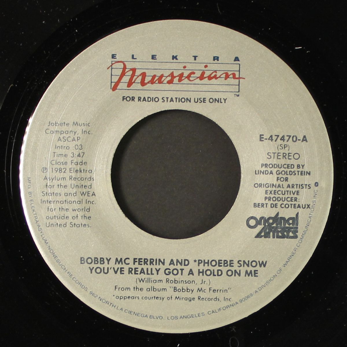 you've really got a hold on me / mono by BOBBY MCFERRIN & PHEOBE SNOW