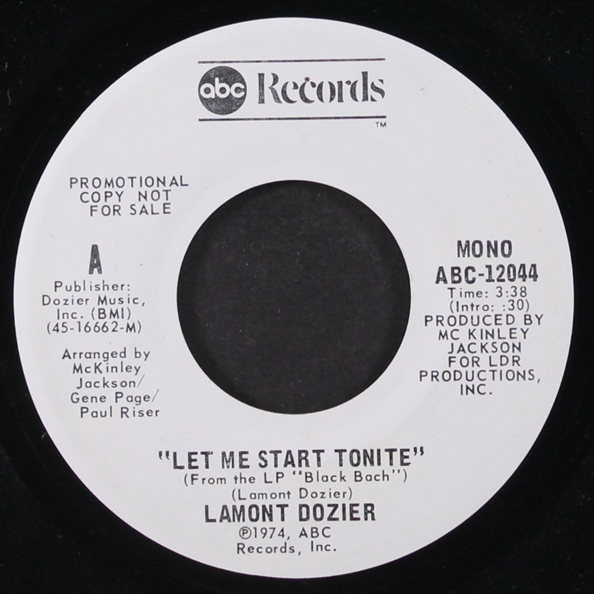 let me start tonite / mono by LAMONT DOZIER