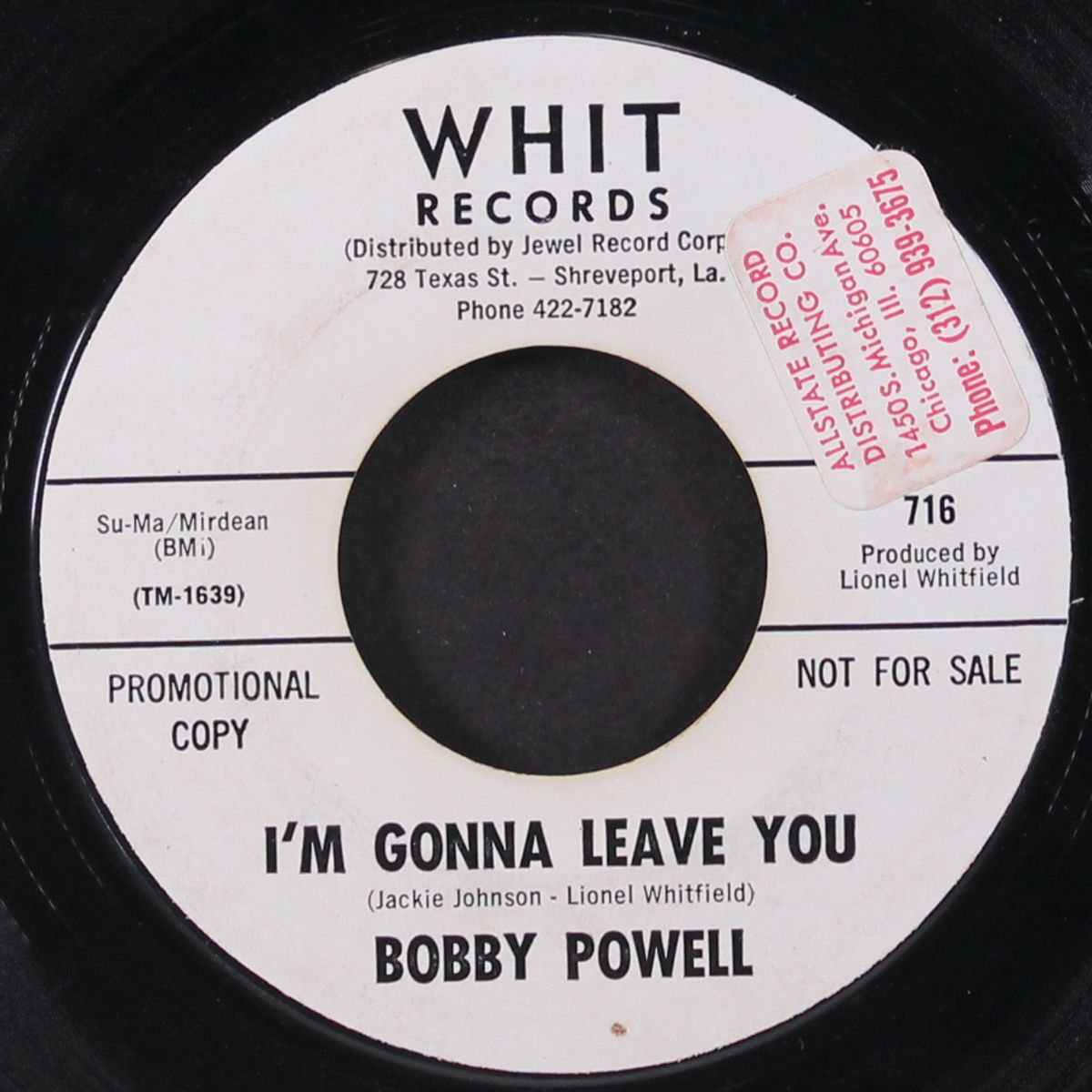 i'm gonna leave you / hold my hand by BOBBY POWELL