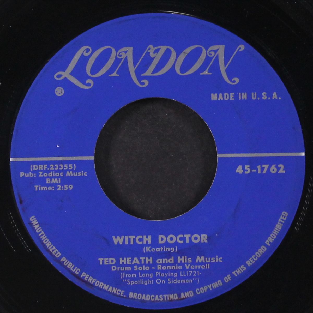 headin' north / witch doctor by TED HEATH