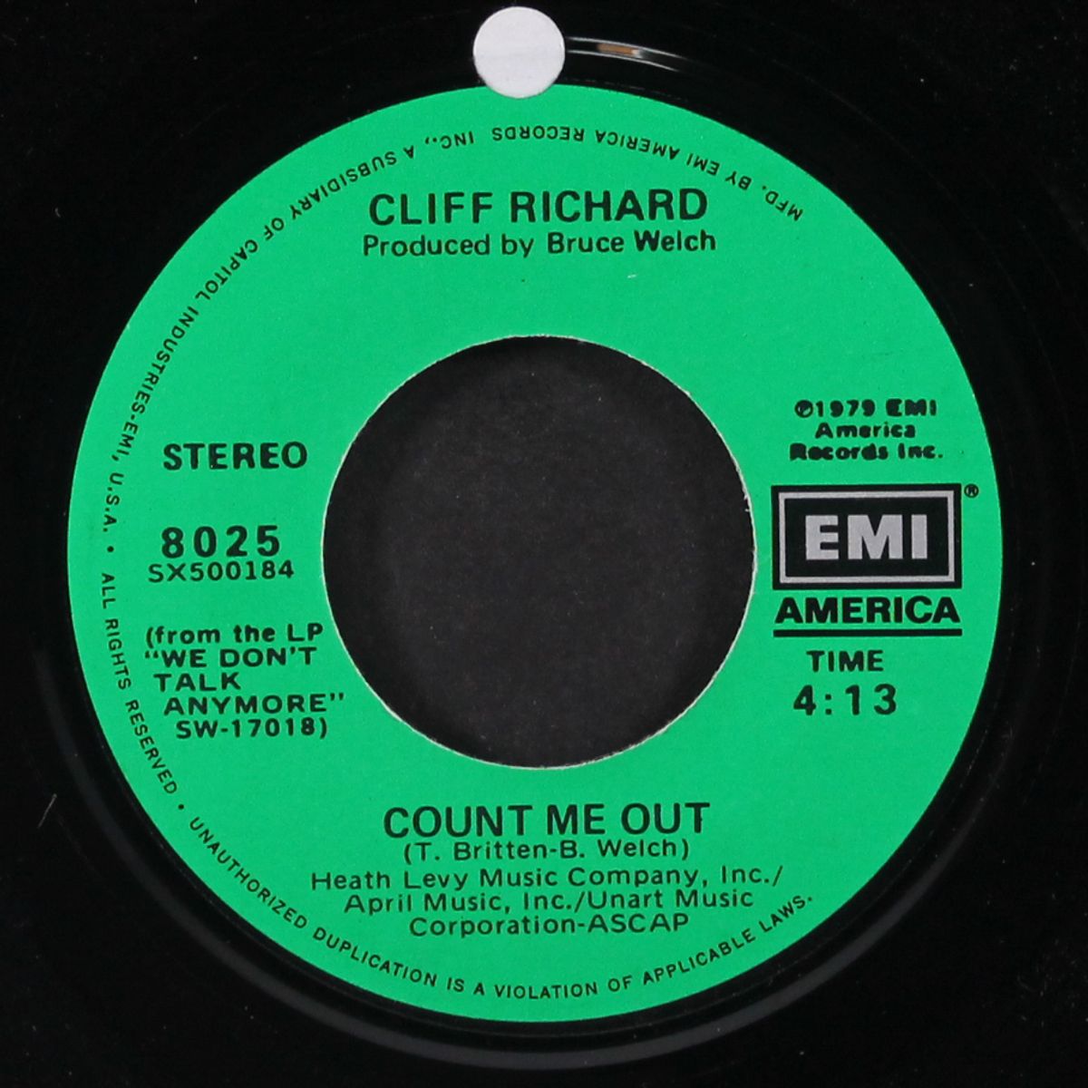 we don't talk anymore / count me out by CLIFF RICHARD
