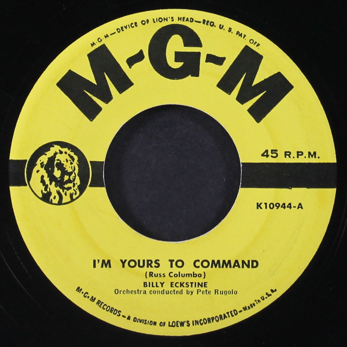 i'm yours to command / what will i tell my heart by BILLY ECKSTINE