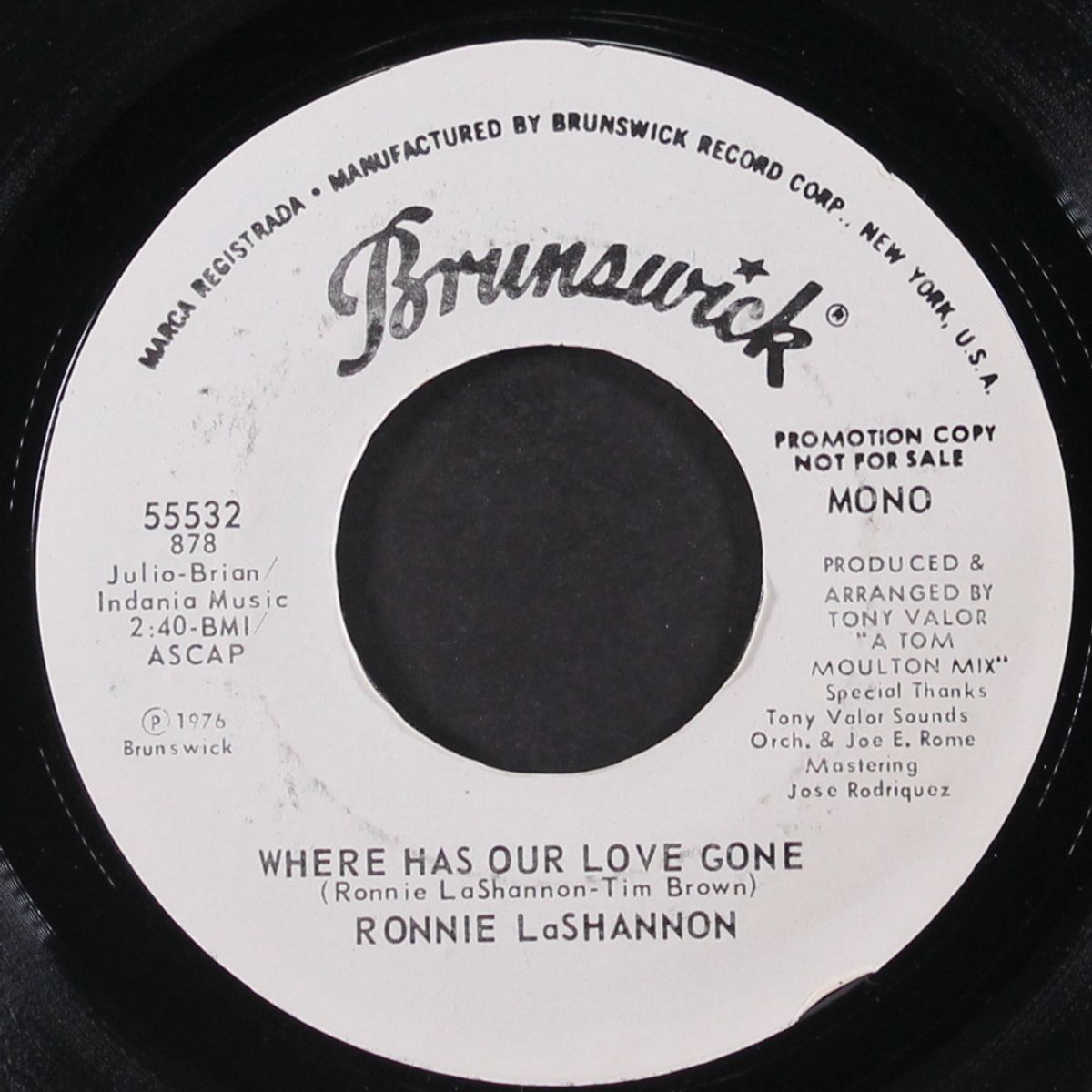 where has our love gone / mono by RONNIE LASHANNON