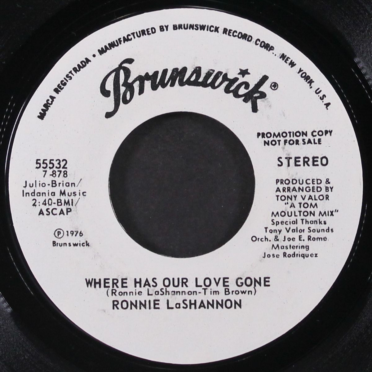 where has our love gone / mono by RONNIE LASHANNON