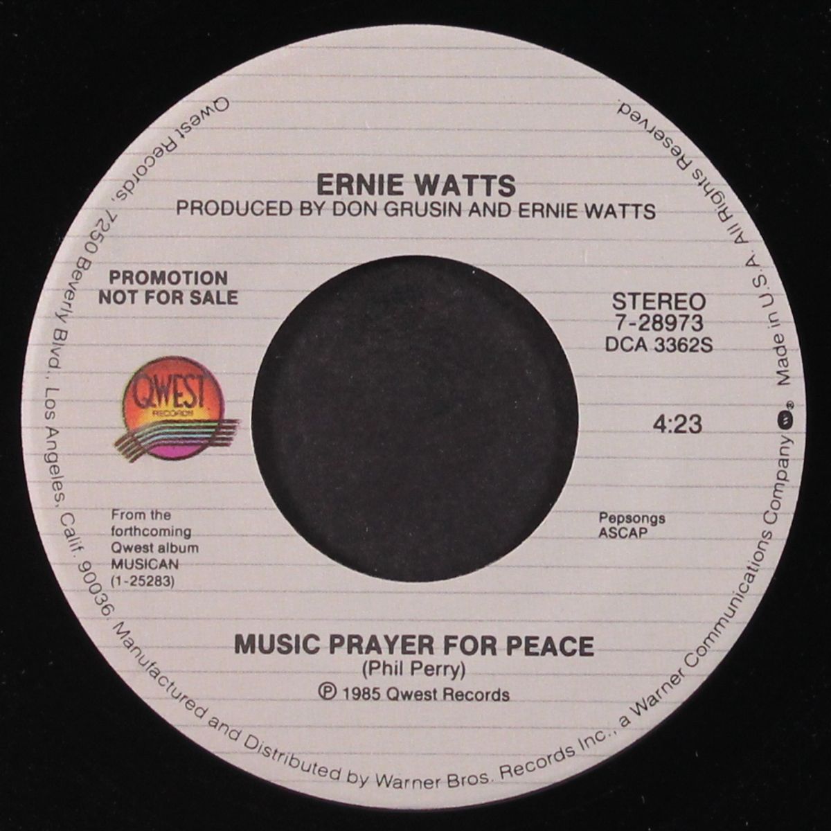 music prayer for peace by ERNIE WATTS
