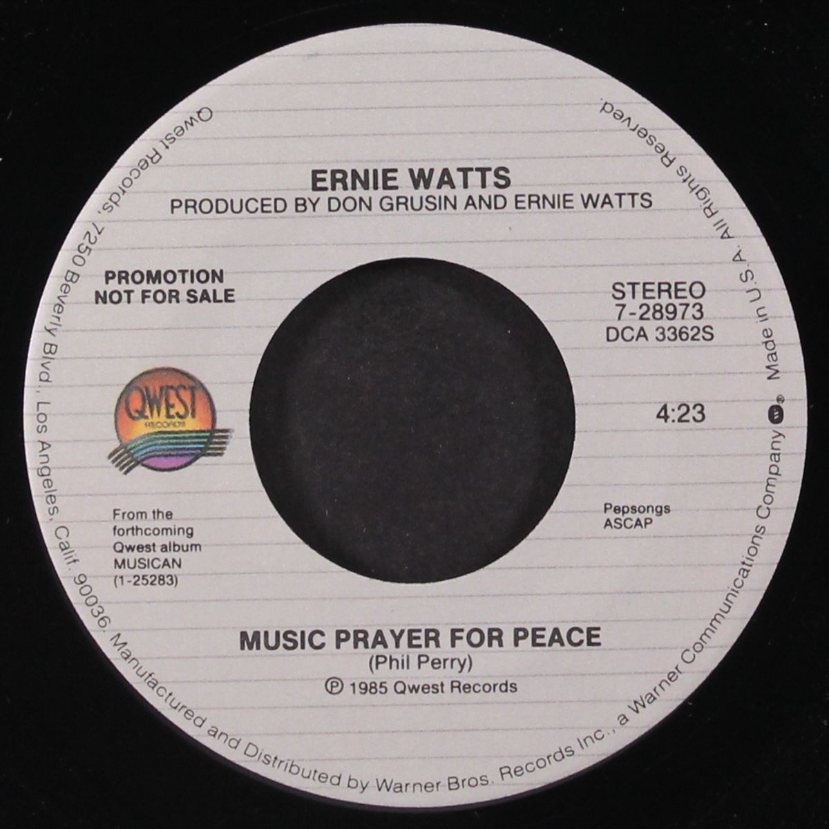 music prayer for peace by ERNIE WATTS