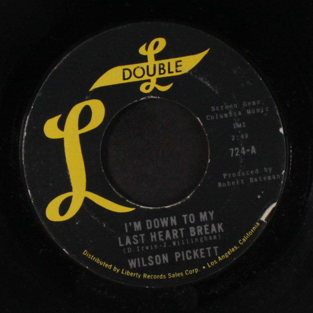 i'm down to my last heartbreak / i can't stop by WILSON PICKETT