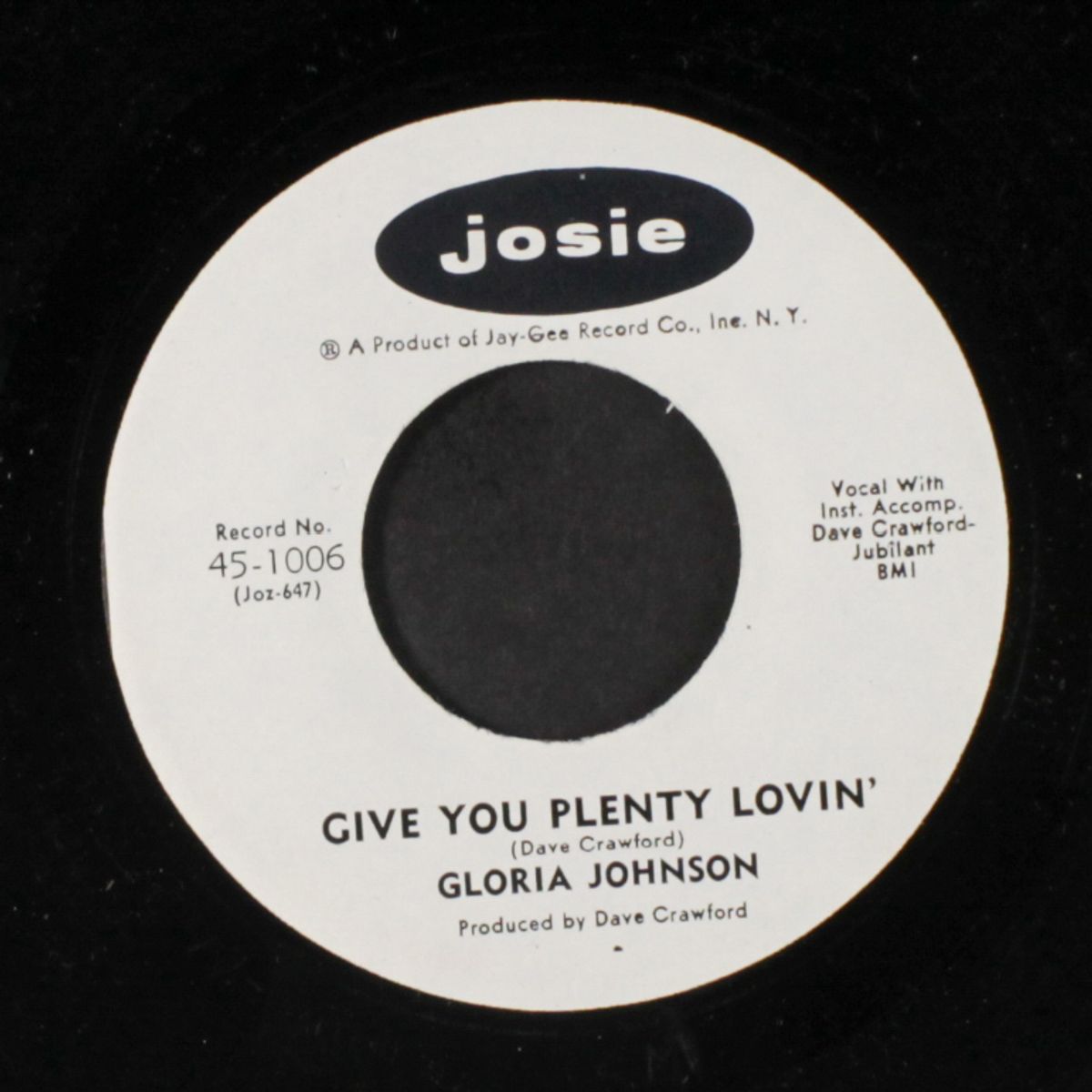give you plenty lovin' / these arms of mine by GLORIA JOHNSON