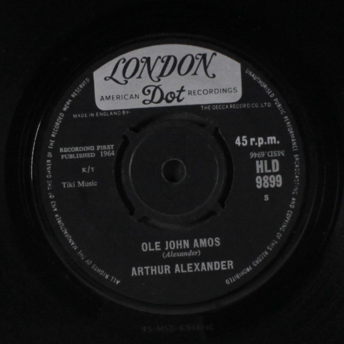 black night / ole john amos by ARTHUR ALEXANDER