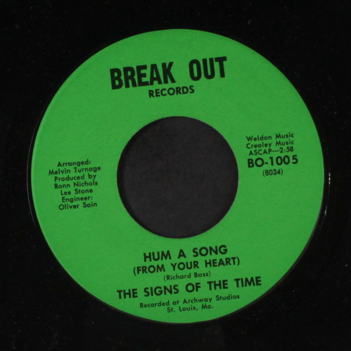 hum a song / don't hurt me no more by SIGNS OF THE TIME