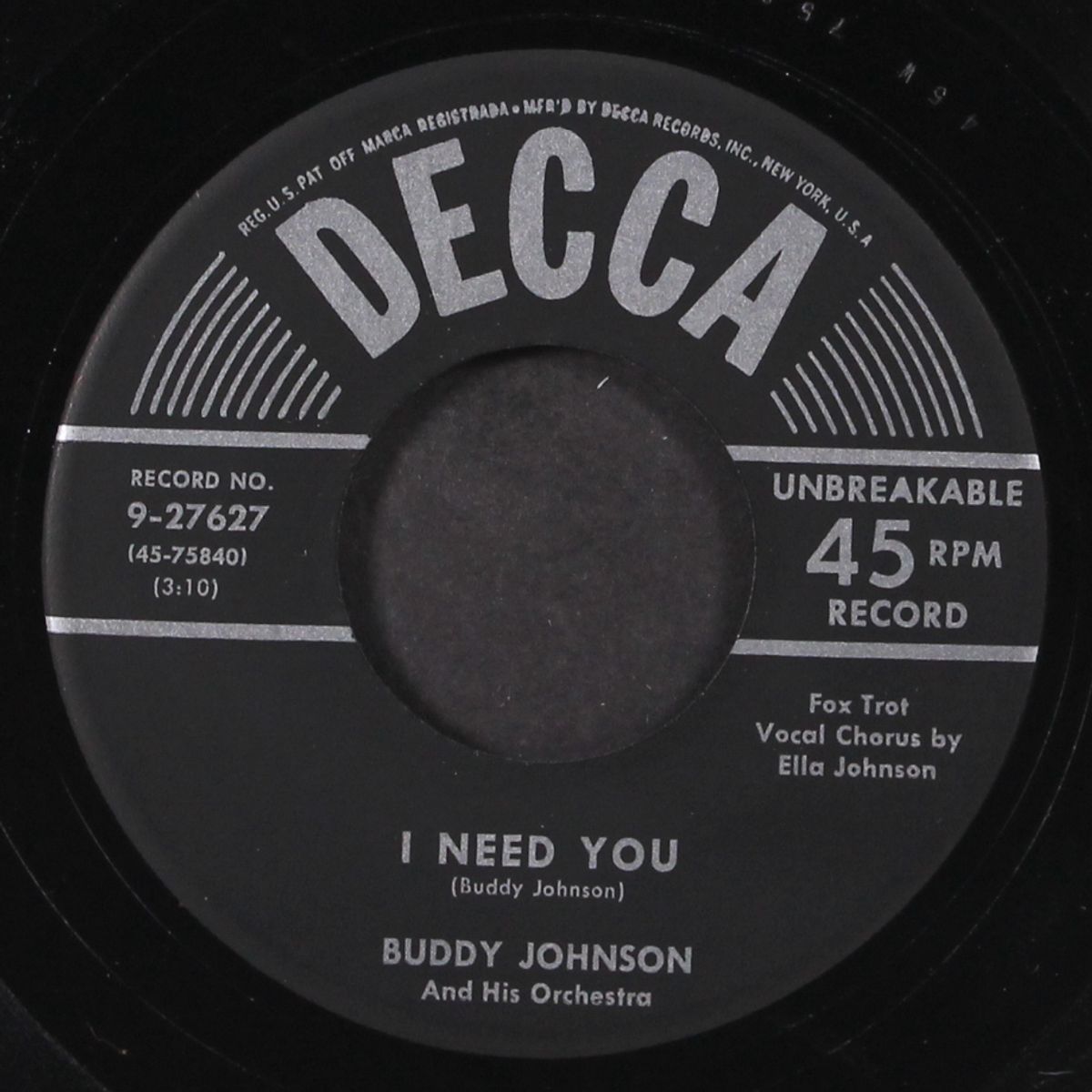 i need you by BUDDY JOHNSON