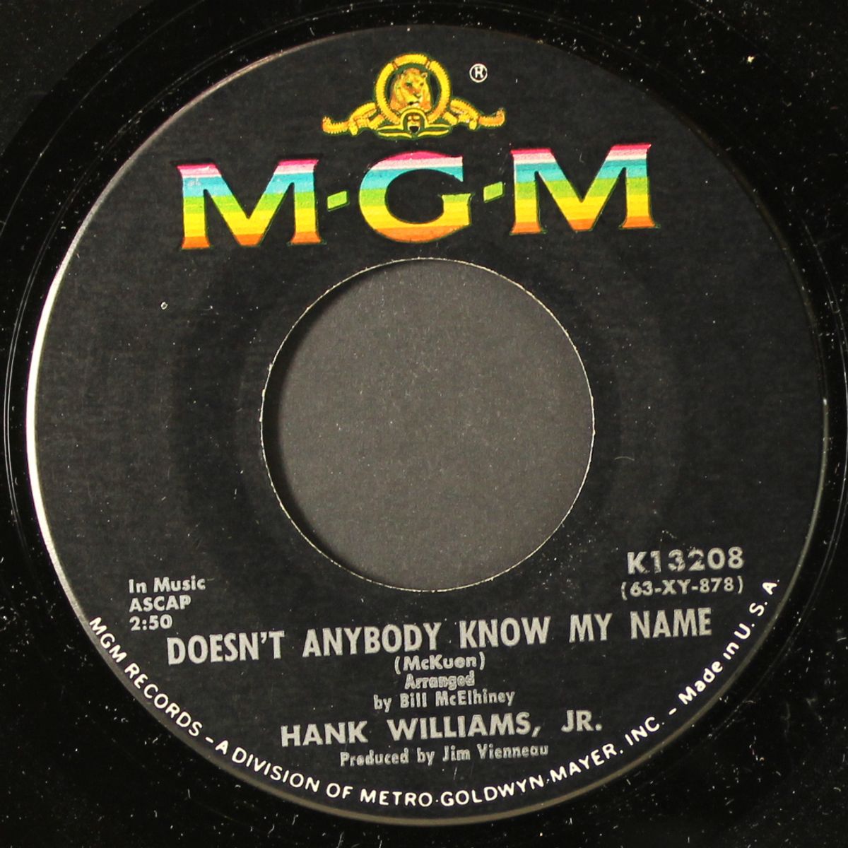 doesn't anybody know my name? / long gone lonesome blues by HANK WILLIAMS, JR.
