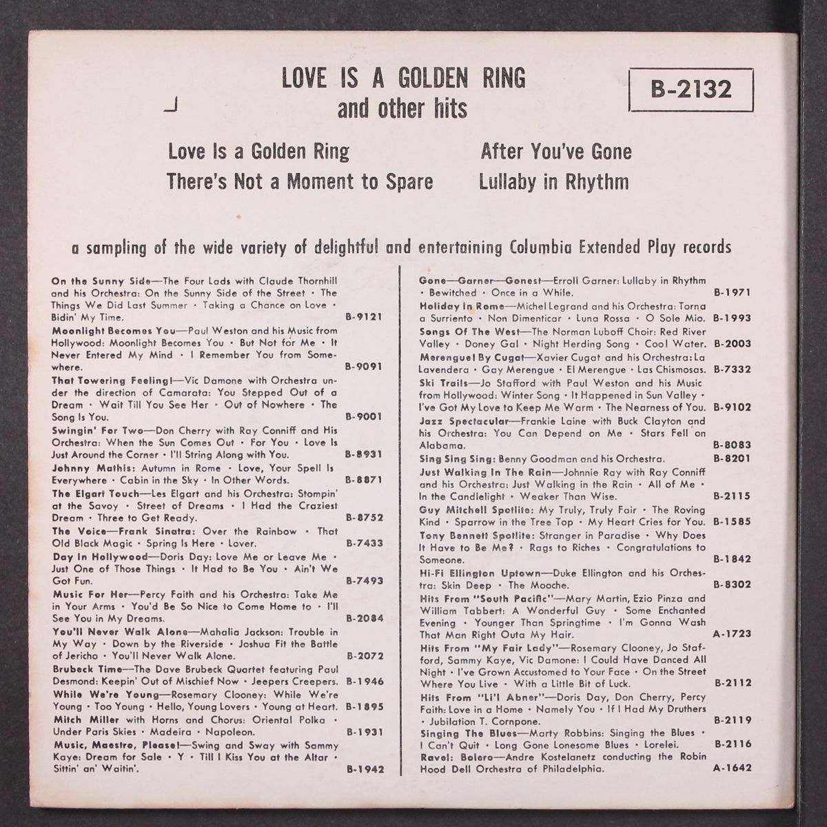 love is a golden ring by FRANKIE LAINE