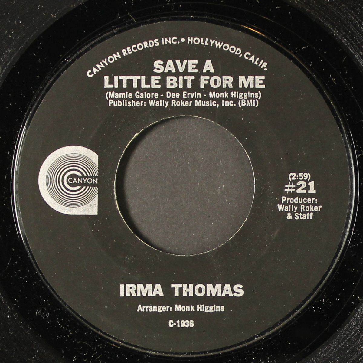 save a little bit for me / that's how i feel about you by IRMA THOMAS