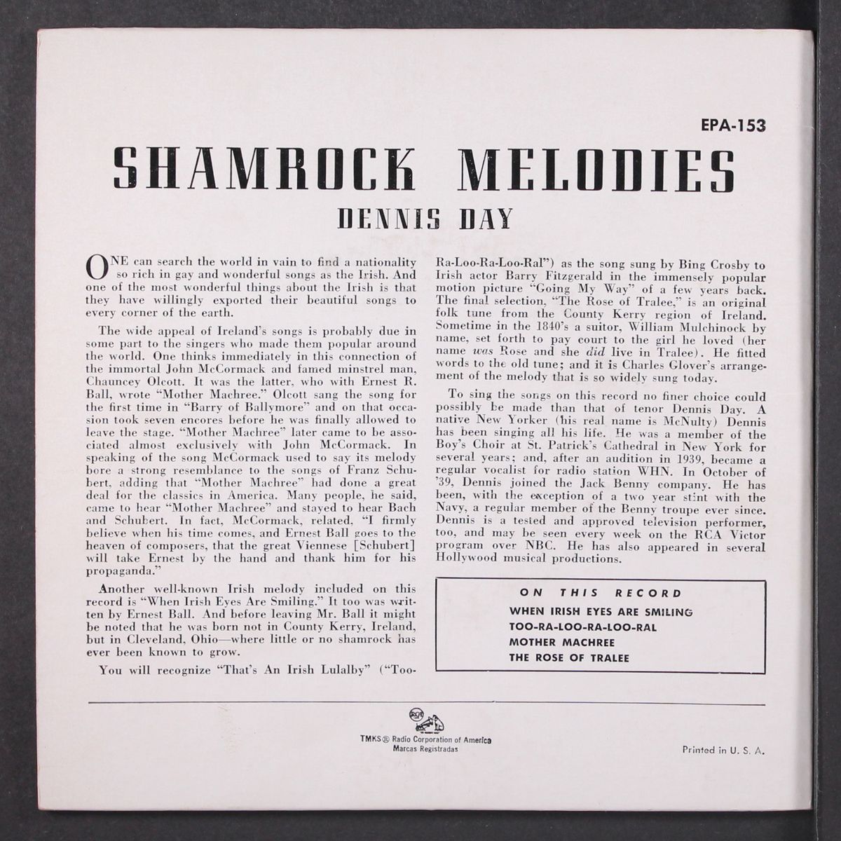 shamrock melodies by DENNIS DAY