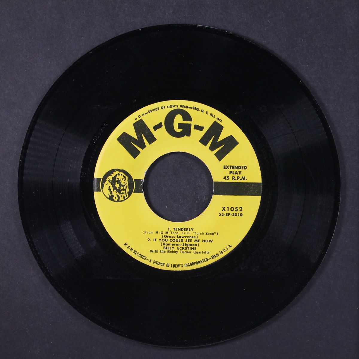 sings tenderly by BILLY ECKSTINE