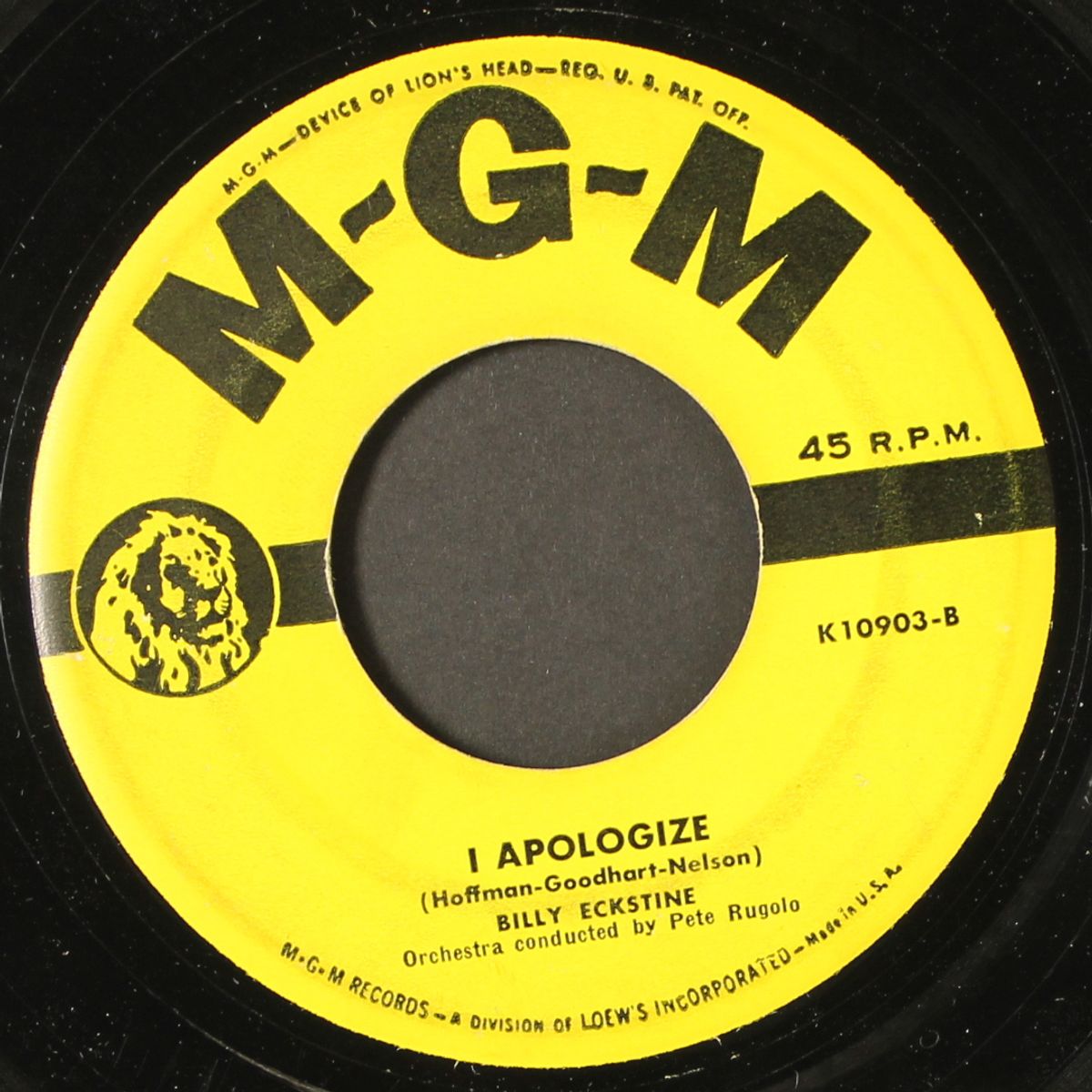 bring back the thrill / i apologize by BILLY ECKSTINE