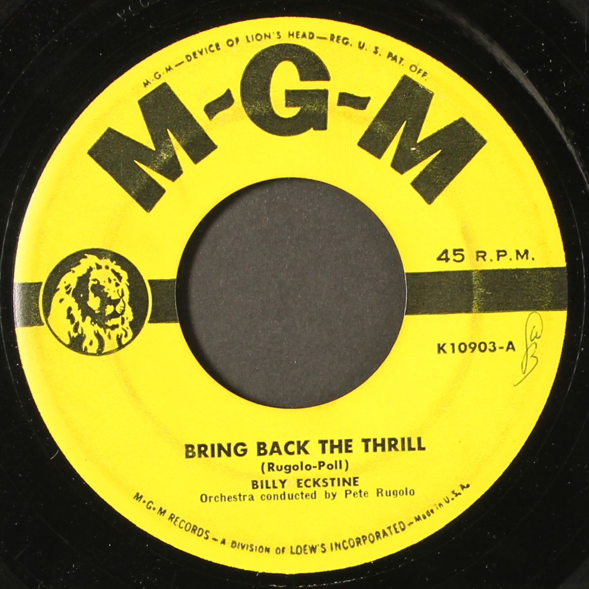 bring back the thrill / i apologize by BILLY ECKSTINE