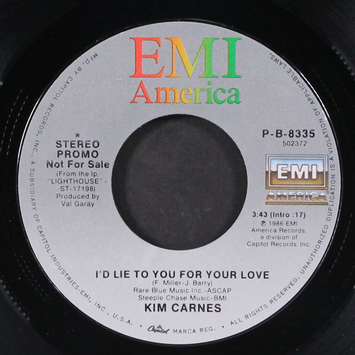 i'd lie to you for your love / same by KIM CARNES
