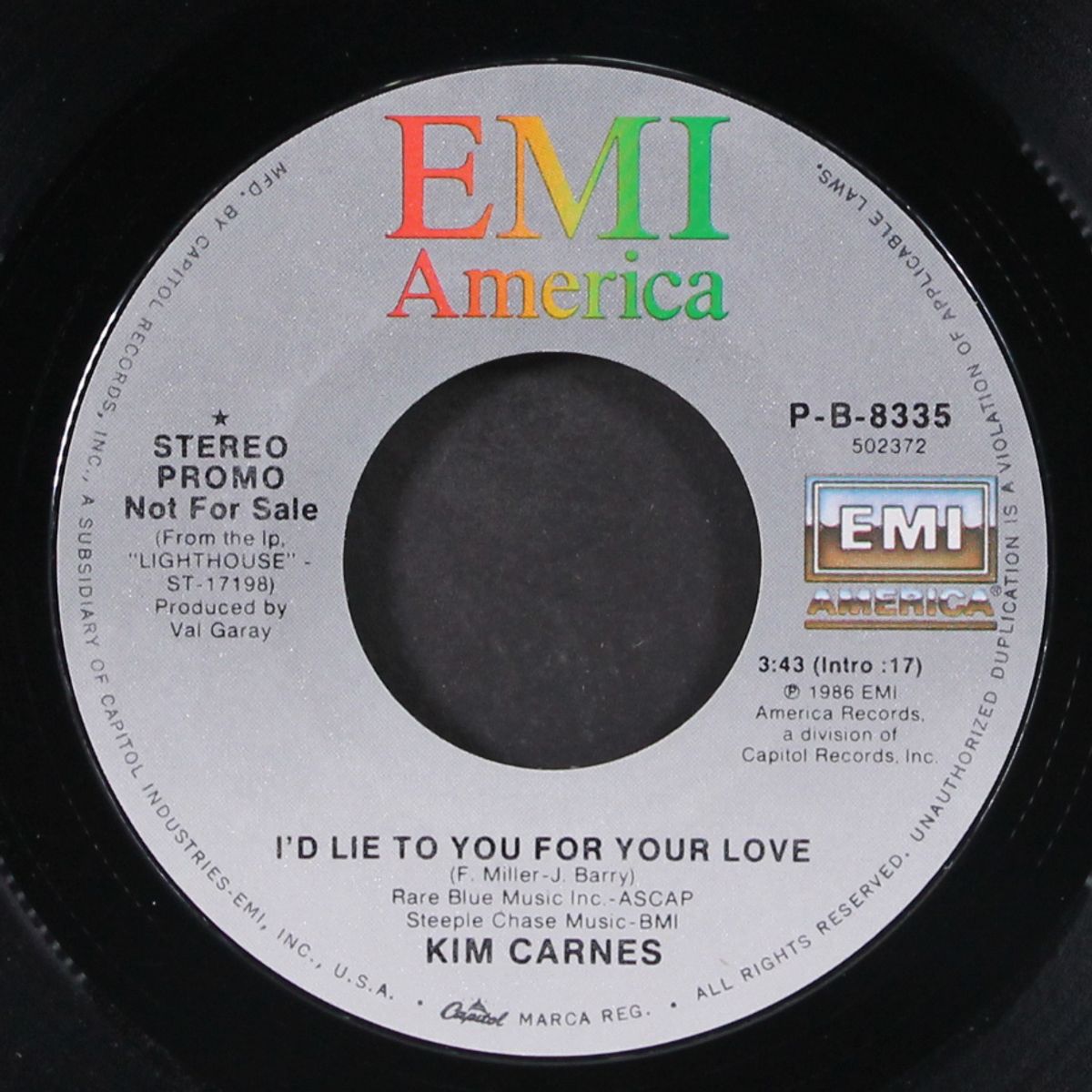 i'd lie to you for your love / same by KIM CARNES