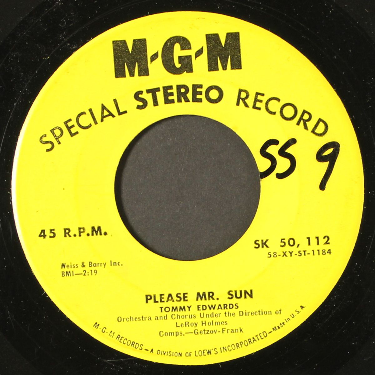 please mr. sun / the morning side of the mountain by TOMMY EDWARDS