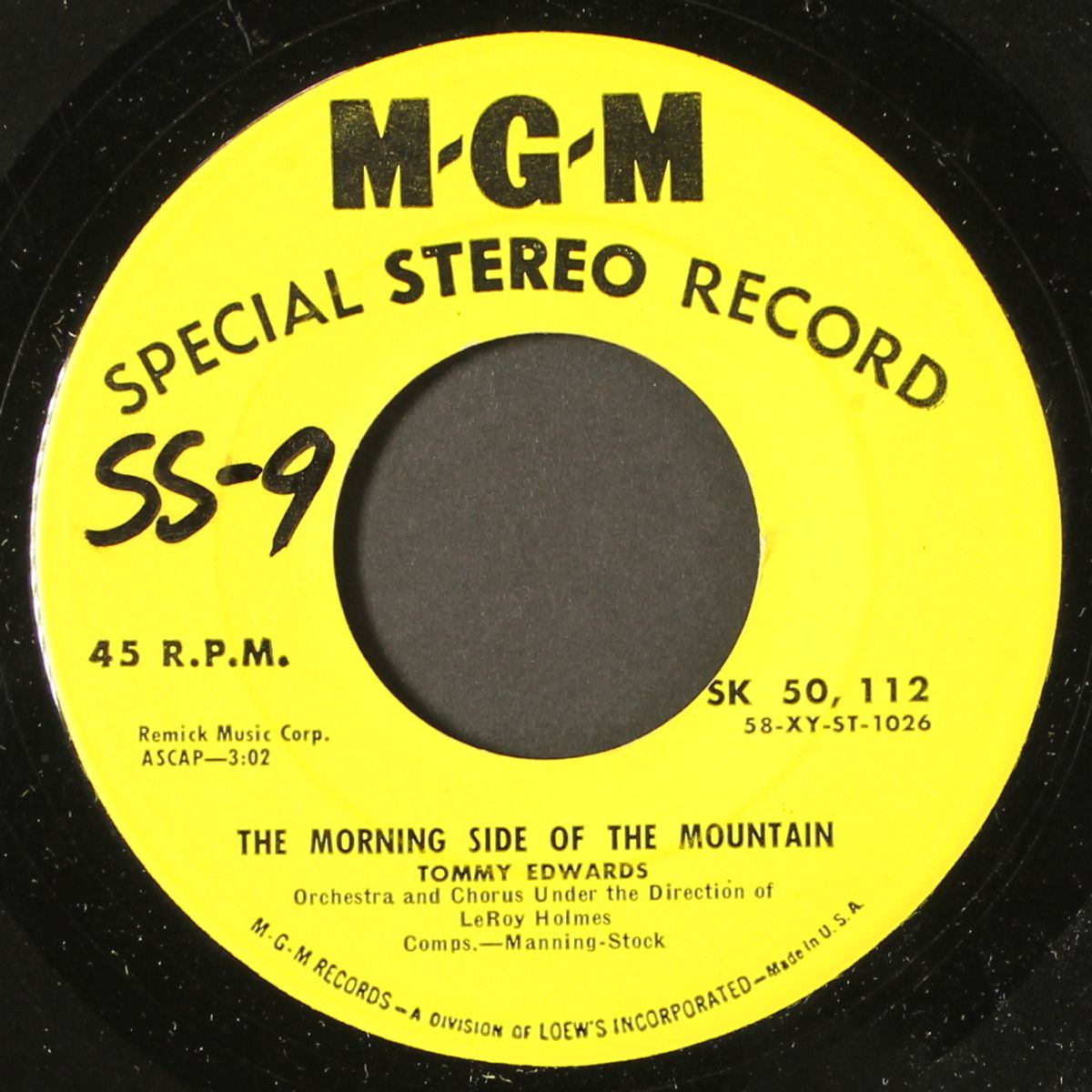 please mr. sun / the morning side of the mountain by TOMMY EDWARDS